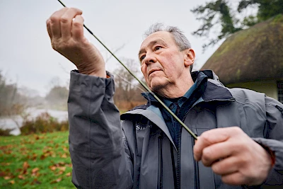 comdey icon paul whitehouse fishing captured by lifestyle photographer Jack Terry represented by Horton Stephens photographers agency