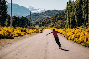This colour photo shows a sport skateboarder by James Bowden, UK  photographer, represented by Horton-Stephens photographer’s agents specialises in natural and authentic  lifestyle outdoors nature photographic images.