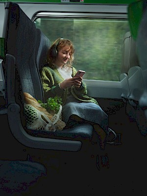 National Rail campaign shot by Megan Eagles top London portrait photographer represented by Horton Stephens photo agency