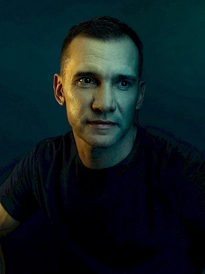 studio portrait of Andriy Shevchenko shot by top photographer Samuel McElwee represented by Horton Stephens photographers agents