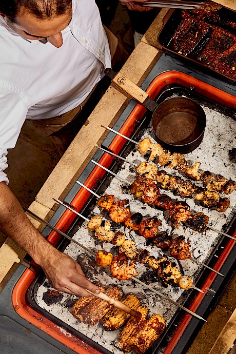 barbecue photographed by top food photographer in London Noemi Scavo represented by horton stephens photo agents
