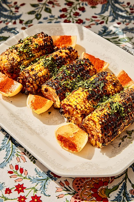 bbq sweetcorn by Noemi Scavo best food photography in London for horton-stephens photographers agents